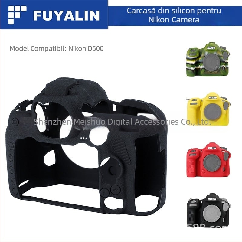 Husă de silicon pentru cameră Nikon D500 — potrivire perfectă, rezistentă la praf, antiderapant, protecție la șocuri