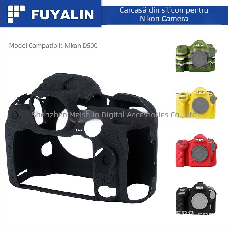 Husă de silicon pentru cameră Nikon D500 — potrivire perfectă, rezistentă la praf, antiderapant, protecție la șocuri