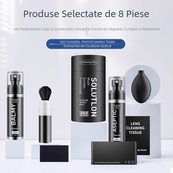 Set de curățare multifuncțional pentru tastaturi, telefoane, ecrane LCD și camere – conține surfactanți și apă purificată; prelucrare OEM; logo imprimat