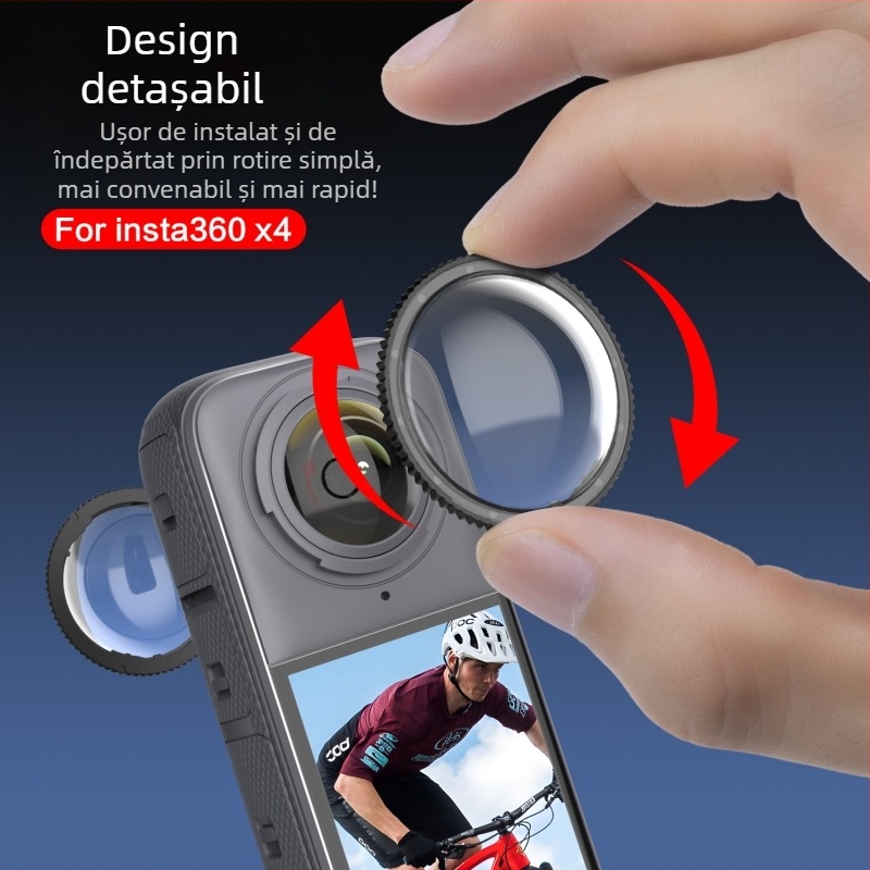 Insta360 X4 capac de protecție a obiectivului rotativ (PC) IN95, anti-fog, anti-scratch, anti-cut