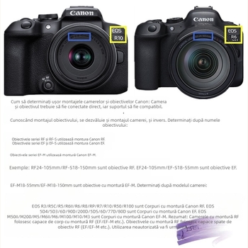 Capace frontale și dorsale pentru montura Canon EF-M, pentru camerele M6II/M5/M50 – procesare OEM