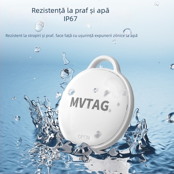 Sistem de localizare pentru animale de companie, model F6; Bluetooth, compatibil cu iOS, baterie CR2032 de 210mAh, rezistent la apă