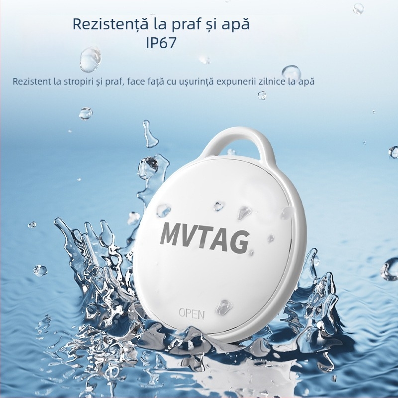 Sistem de localizare pentru animale de companie, model F6; Bluetooth, compatibil cu iOS, baterie CR2032 de 210mAh, rezistent la apă