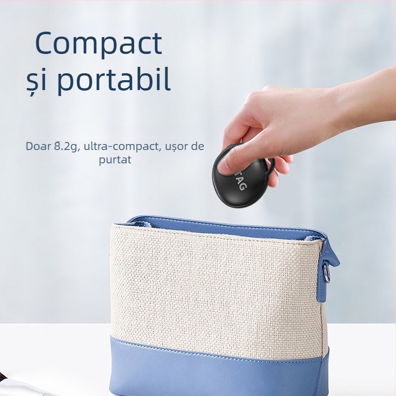 Sistem de localizare pentru animale de companie, model F6; Bluetooth, compatibil cu iOS, baterie CR2032 de 210mAh, rezistent la apă