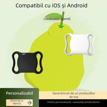 Localizator GPS pentru animale de companie, anti-pierdere pentru pisici și câini, guler Airtag tracker, Model F2, ABS, baterie CR2032, greutate 9,3 g