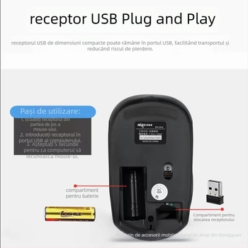 Mouse wireless Q2, 2 butoane, 1000dpi, senzor optic, plug-and-play