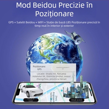 Localizator auto cu poziționare Beidou GPS, montare magnetică puternică, localizare precisă a vehiculului