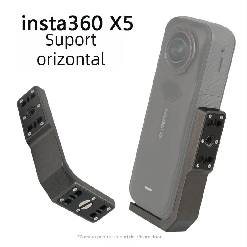 Suport Insta360 X5 pentru filmare orizontală și verticală, interfață de eliberare rapidă magnetică ACE, Compatibil cu Insta360 X5/X4/X3, Material: Ppa