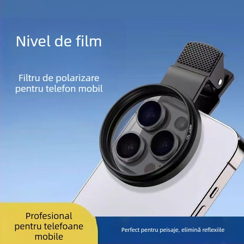 Polarizator CPL reglabil pentru fotografie mobilă și peisaje, cu filtru ND, compatibil universal