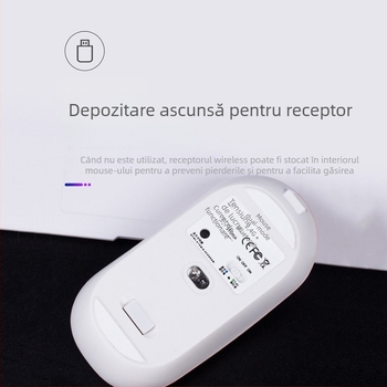 Mouse wireless cu mod dual, Bluetooth silențios pentru calculator, model 2103300