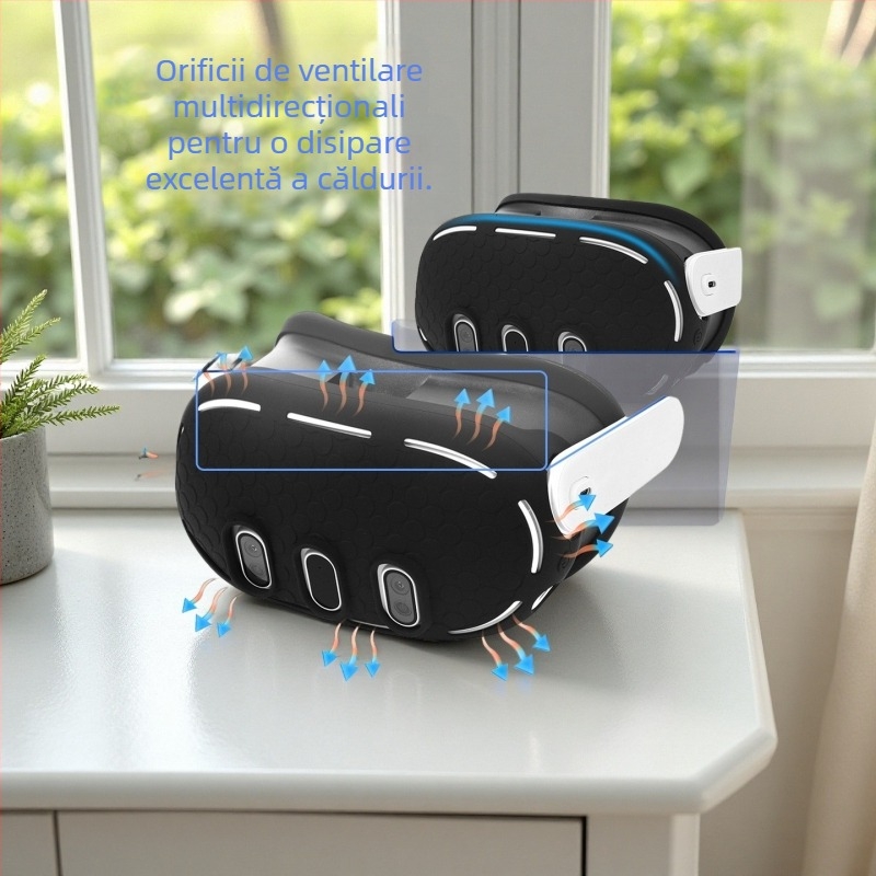 Carcasă de protecție din silicon pentru Meta Quest 3 – anti-cadere, lavabilă, compatibilă cu Meta Quest 3