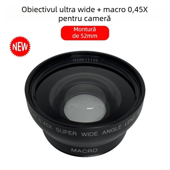 Lentilă duală ultra-wide macro cu focalizare fixă pentru cameră – 18mm, f/2.0, diametru filtru 52mm, model JV-CL52