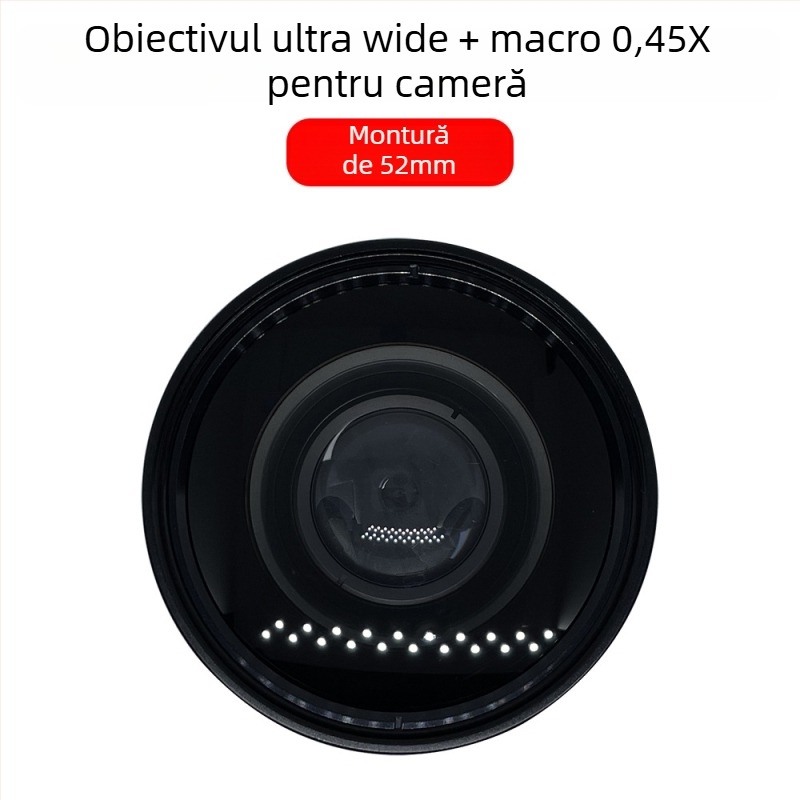 Lentilă duală ultra-wide macro cu focalizare fixă pentru cameră – 18mm, f/2.0, diametru filtru 52mm, model JV-CL52