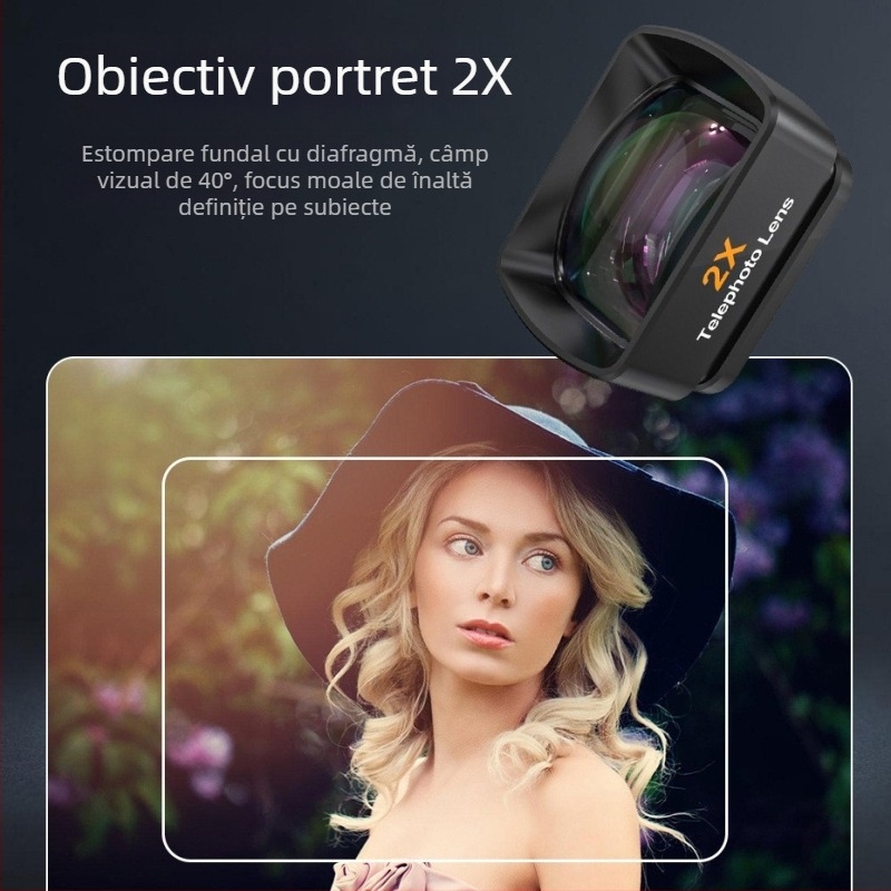 Filtru UV magnetic pentru DJI Pocket 3, cu lentilă ND reglabilă; sticlă optică + corp din aluminiu; Include 2 lentile