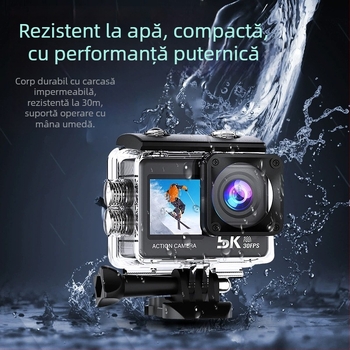 C1S Cameră de acțiune 5K impermeabilă cu WiFi pentru scufundări, stabilizare a imaginii
