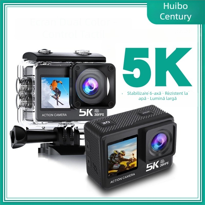 C1S Cameră de acțiune 5K impermeabilă cu WiFi pentru scufundări, stabilizare a imaginii