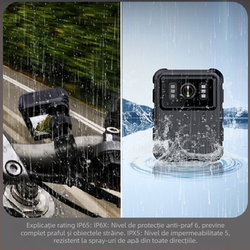 Cameră de acțiune WiFi pentru motociclete, 2K HD, IP65, ecran LCD 2,0 inch, stocare TF