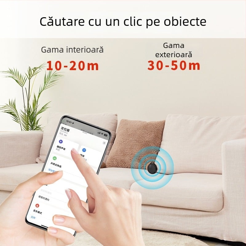 Localizator anti-pierdere compatibil Find My, urmărire la distanță, design ultrSubțire, autonomie baterie 9–12 luni