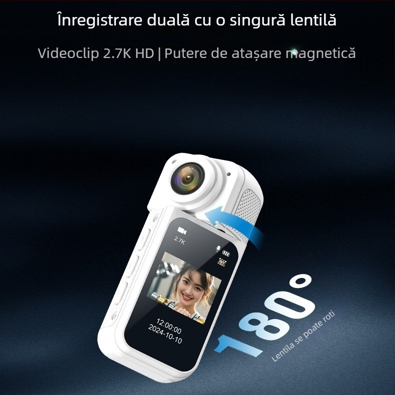 Camere de acțiune S70 pentru ciclism și drumeții, înregistrare 2.7K, ecran LCD 1.47'', suport card TF, autonomie baterie 4 ore