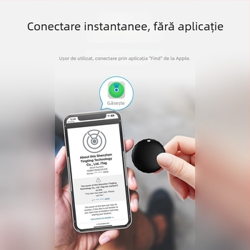 Localizator AirTag pentru copii, persoane în vârstă și animale de companie, urmărire GPS – breloc pentru chei, model JHX09, 210mAh, dimensiuni 31.5×31.5×7.8mm, greutate 7 g, compatibil cu iOS