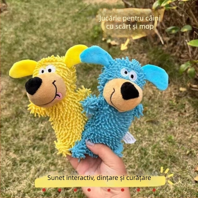 Jucărie pentru câini – Jucărie din pluș interactivă cu sunet pentru dantură și curățare dentară (Brand: Senye; Material: pluș; Fără import)