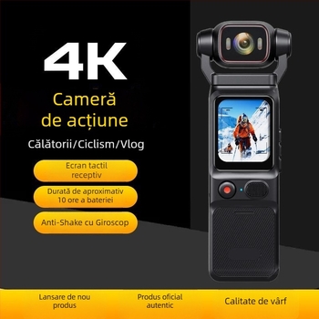 Cameră de acțiune 4K cu stabilizare giroscopică, Wi-Fi, baterie de 7 ore, suport card TF