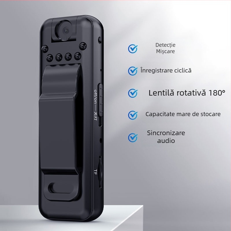 Cameră video D1 CMOS 1080p Viziune de noapte MicroSD