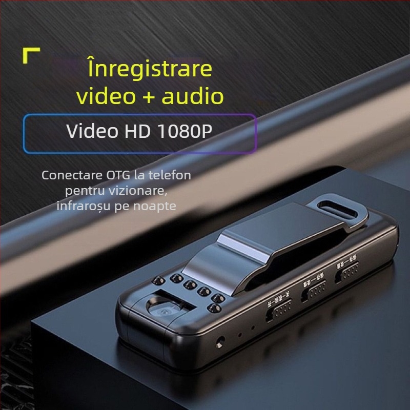 Cameră video D1 CMOS 1080p Viziune de noapte MicroSD
