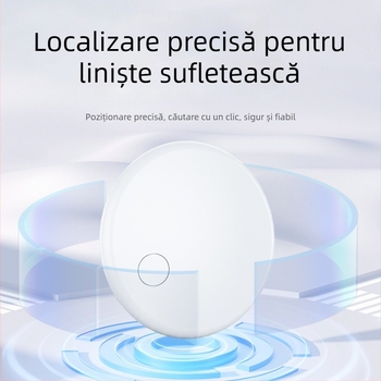 Tracker AirTag F6 – baterie de 210 mAh, compatibil cu iOS, greutate 9 g, material ABS