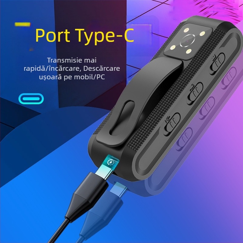 Cameră de acțiune pentru sporturi cu zoom optic 10x, senzor CMOS, videoclip 720p, microfon stereo, viziune nocturnă