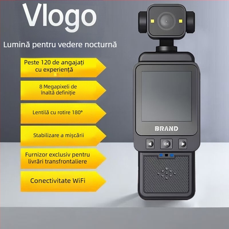 Cameră de acțiune cu senzor CMOS, video 1080p, ecran LCD, stocare microSD, autonomie baterie de 4 ore