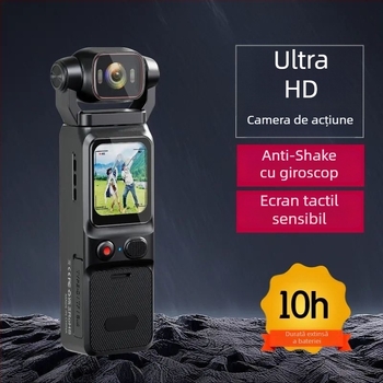 4K Ultra-Clear Pocket3 cameră sport, model L18, ecran LCD 1.69", stocare pe card TF, autonomie baterie 7 ore, potrivită pentru off-road, trasee și ciclism urban