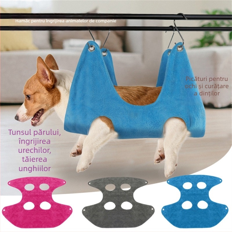 Hamac de îngrijire a animalelor, agățat, din flanel moale, potrivit pentru pisici și câini.