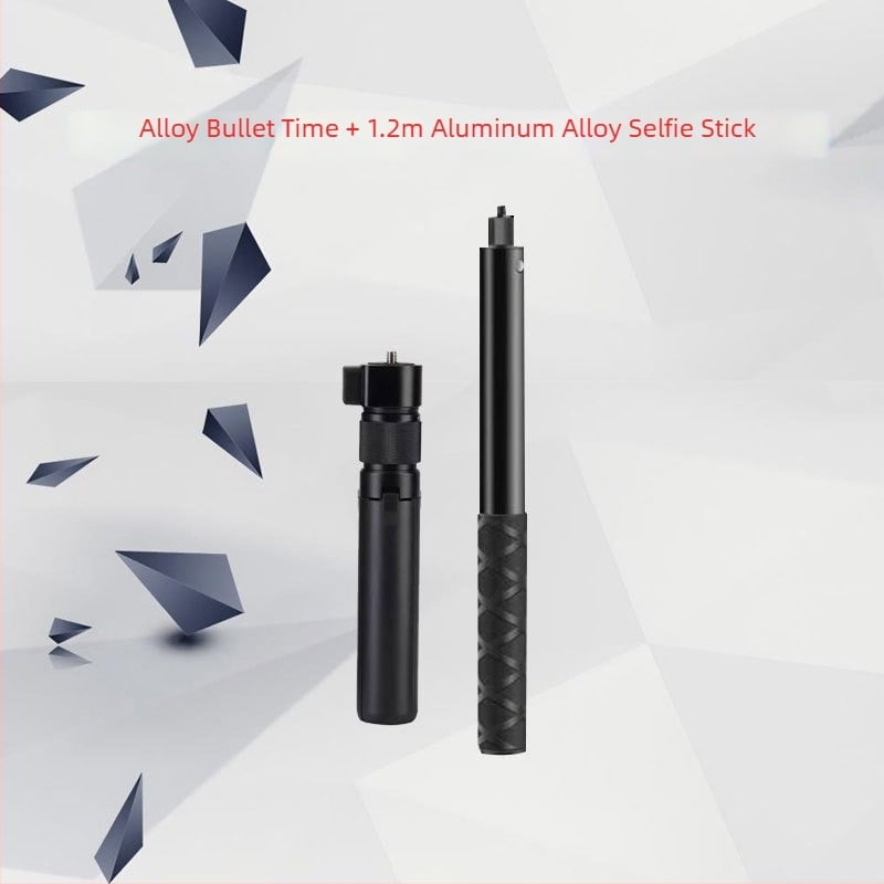 Insta360 X5/X4/X3 compatibilă tijă invizibilă pentru selfie cu mâner rotativ bullet time extindere (KM-78; aliaj de aluminiu; 7 secțiuni; universal; sarcină maximă sub 2 kg)