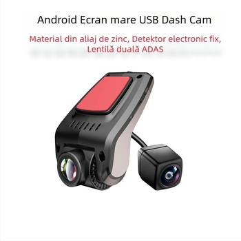 Videoregistrator auto cu cameră dublă față-spate, navigație GPS, 1080p, unghi de filmare 170°, diafragmă F1.5