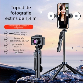 Stabilizator pentru telefon mobil cu gimbal – Z145, patru axe, oțel inoxidabil, Bluetooth, 9 secțiuni, 0,3 kg