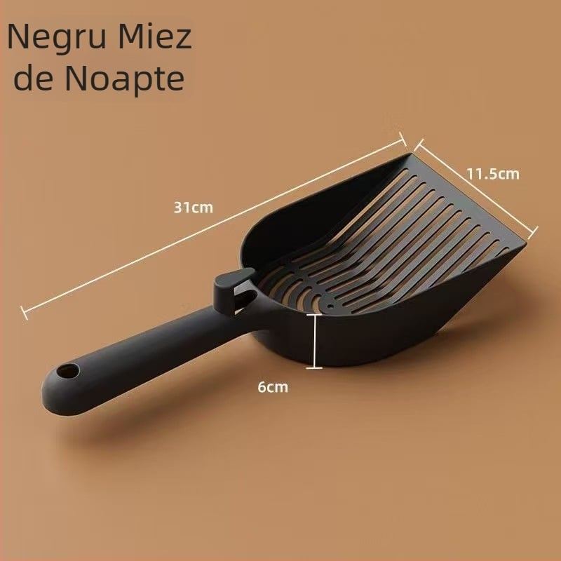Lingură din plastic pentru nisip de pisici, pentru nisip bentonită, dimensiune mare, cu găuri fine