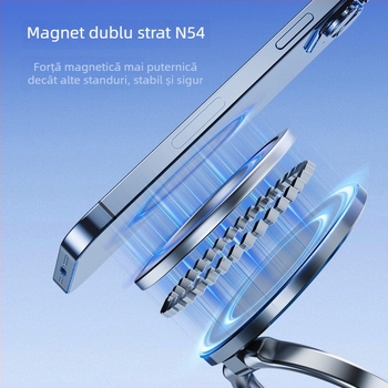 Suport Telefon cu Aspirație Vacuum și MagSafe pentru Navigație Auto — Suport de Birou Portabil, Plastic, Fire Leopard Industrial, Personalizare Disponibilă