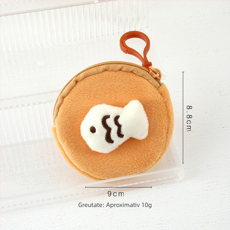 Portofel mini din pluș pentru monede, model animal, unisex, pentru utilizare zilnică (Material: pluș; Model: animale; Stil: unisex; Categoria: portofel pentru monede)