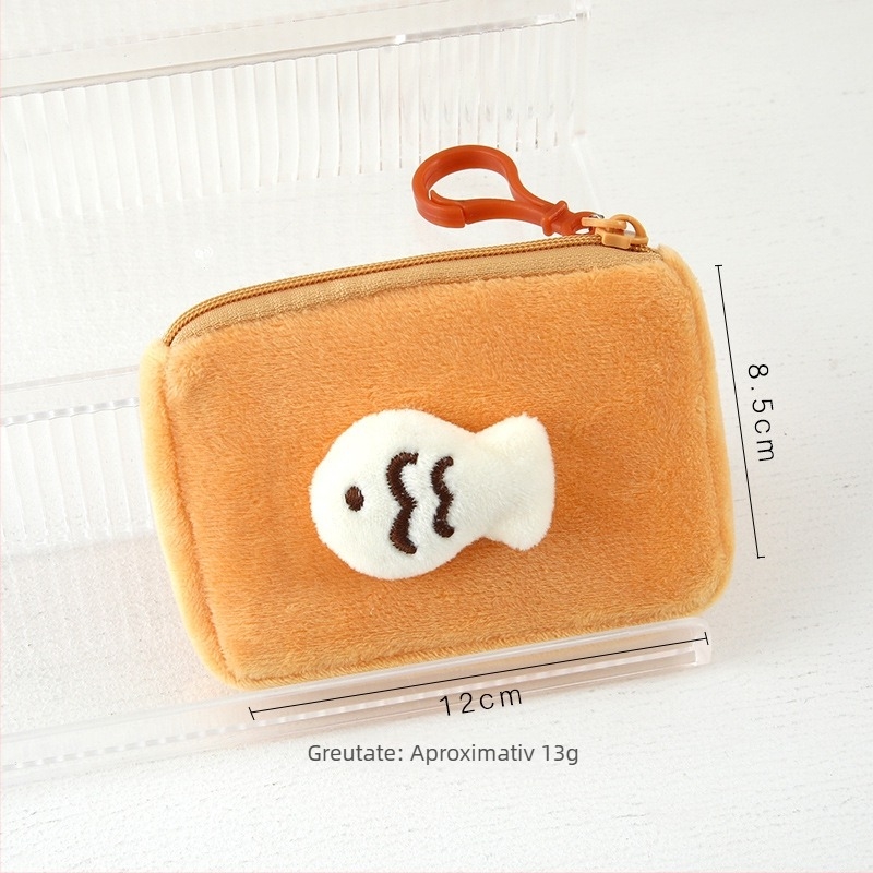 Portofel mini din pluș pentru monede, model animal, unisex, pentru utilizare zilnică (Material: pluș; Model: animale; Stil: unisex; Categoria: portofel pentru monede)