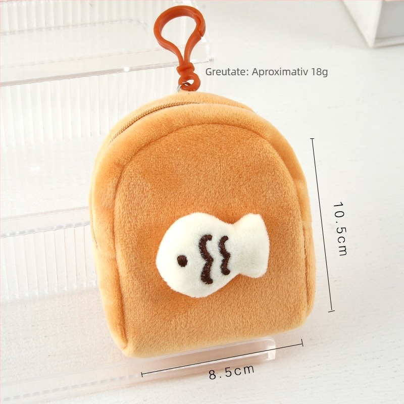 Portofel mini din pluș pentru monede, model animal, unisex, pentru utilizare zilnică (Material: pluș; Model: animale; Stil: unisex; Categoria: portofel pentru monede)