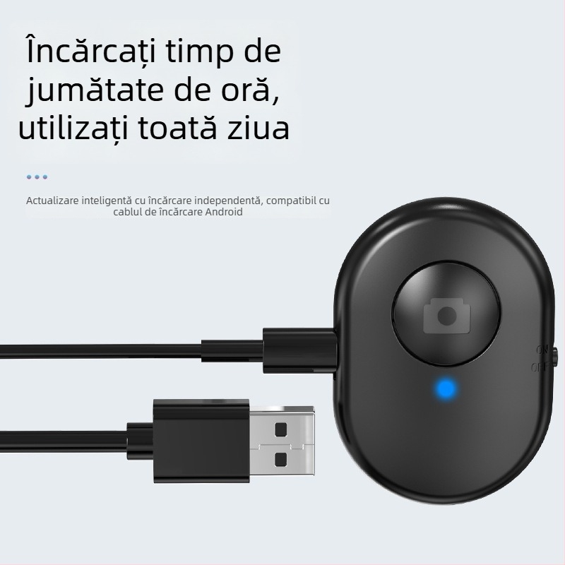 Telecomandă Bluetooth pentru selfie, compatibilă cu camera și telefon – control universal pentru trepied selfie