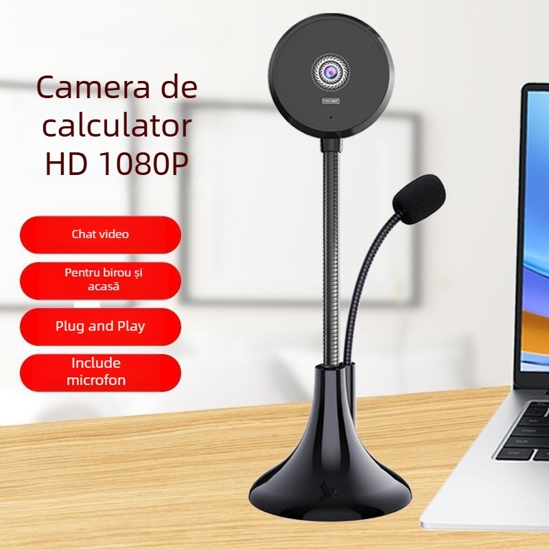 Webcam USB PTZ inteligentă 1080p HD, senzor 800K, USB 2.0, fără driver pentru desktop
