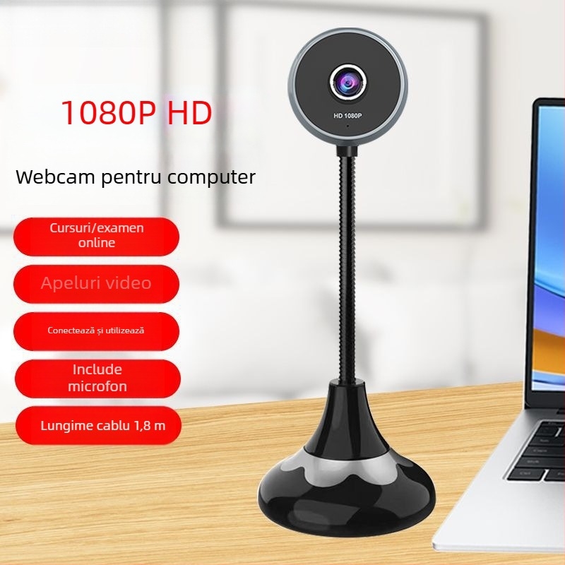 Webcam USB PTZ inteligentă 1080p HD, senzor 800K, USB 2.0, fără driver pentru desktop