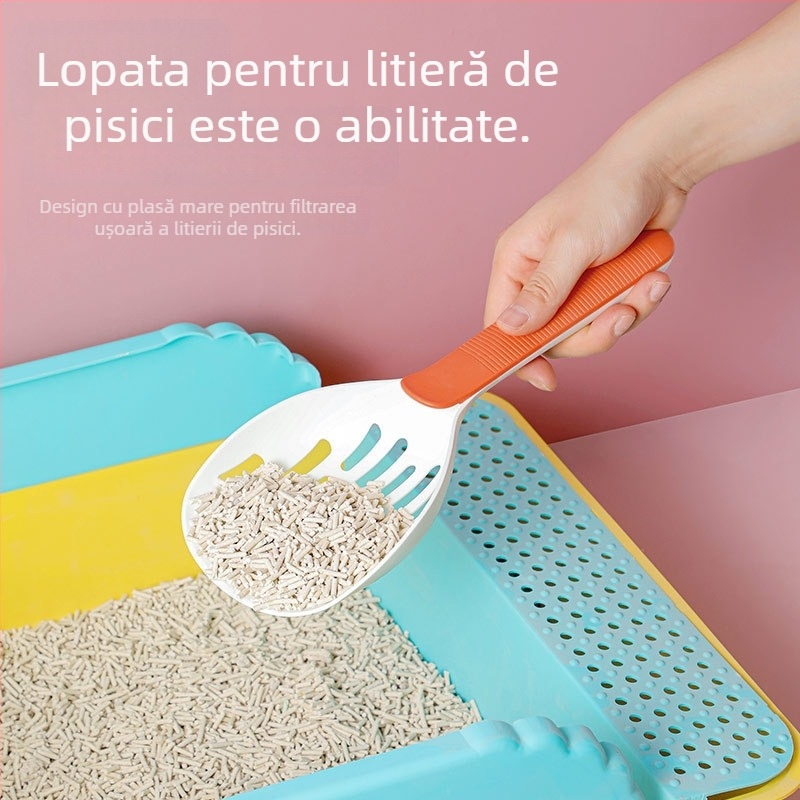 Lopată pentru nisip de pisică – design ergonomic, ușor de curățat (ABS plastic; pentru pisici; Haole; mărci private licențiate)