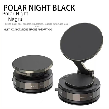 Suport magnetic pentru telefon în mașină — suport universal din aliaj, pliabil și rotativ pentru navigație