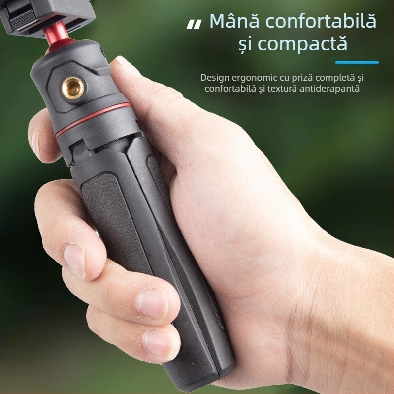 Selfie stick magnetic pentru DJI Action 6 cu trepied mini de birou telescopic, corp din aliaj, accesoriu pentru camere sportive