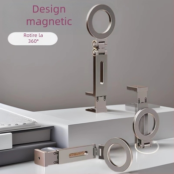 Suport MagSafe din ABS pentru telefon, stație de birou pliabilă și rotativă, 64 g