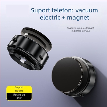 Suport auto pentru telefon cu aspirație magnetică puternică, rotire la 360°, universal din plastic pentru navigare