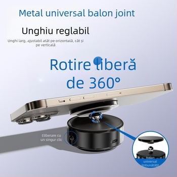 Suport auto pentru telefon cu aspirație magnetică puternică, rotire la 360°, universal din plastic pentru navigare
